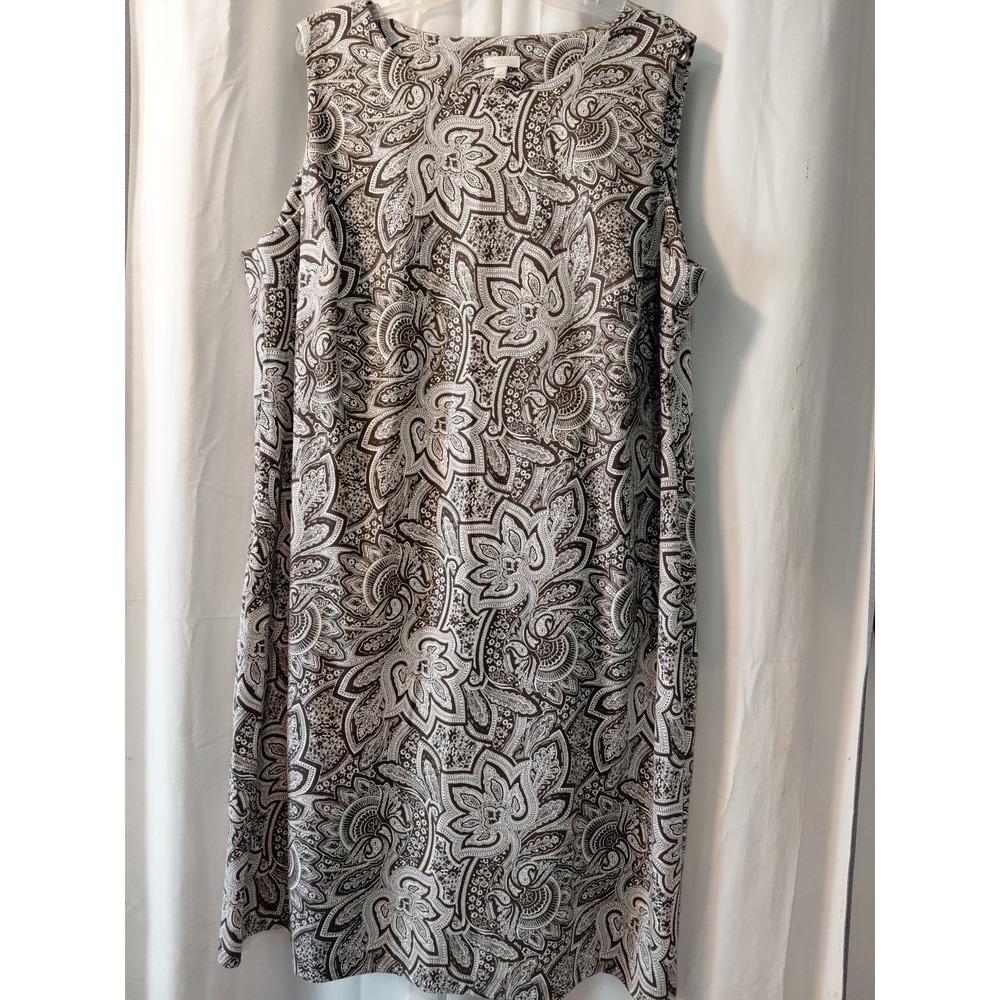Vintage 90s Y2k Talbots Floral Cottagecore Cotton Blend dress Plus Size 3X